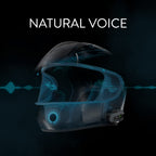 Motorrad-Kommunikationssystem PACKTALK Edge Single mit JBL-Sound, wasserdicht und Natural Voice Sprachsteuerung, Mesh bis 15 Fahrer