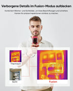 Wärmebildkamera E02 mit SuperIR 240 x 240 IR-Auflösung und visueller Kamera, 20 Hz, -20 °C bis 400 °C