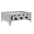 Edelstahl Gastrobräter mit 3 Brennern, 64 x 52 x 27 cm, Gasgrill für Propangas oder Butangas inkl. Grillrost, Flammenblech, Fettwanne und