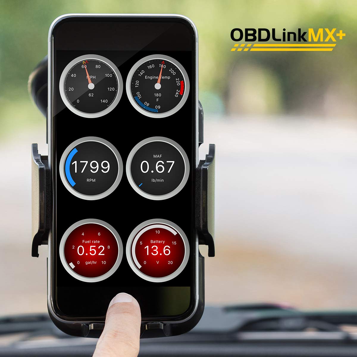 Scanner diagnostic auto OBD2 MX201 compatible iOS Android Windows avec lecture des données en temps réel