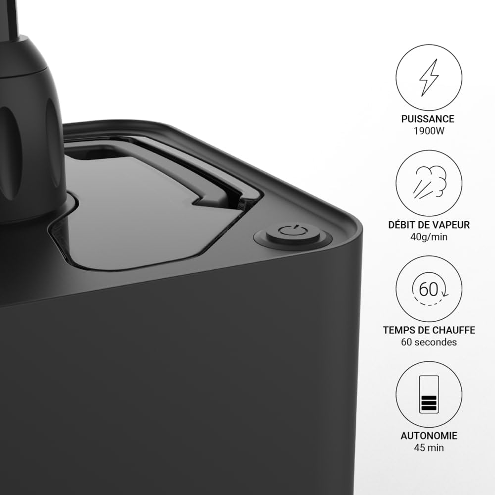 Défroisseur vapeur vertical 1900W avec réservoir 1,8L EUKID190B débit vapeur 40g/min chauffe rapide pour vêtements
