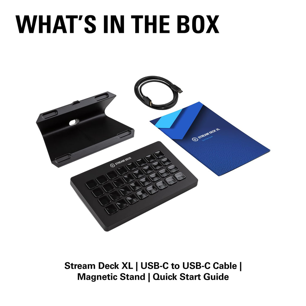 Studio-Controller Stream Deck XL mit 32 anpassbaren Display-Tasten USB-C für Gaming und Office