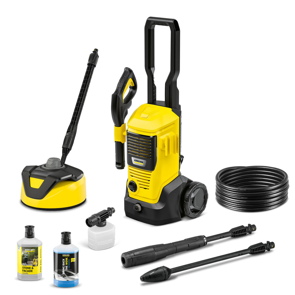 Nettoyeur haute pression K 4 FJ Home 130 bar débit 420 l/h avec pistolet HP lance Vario Power rotabuse buse à mousse et Home Kit