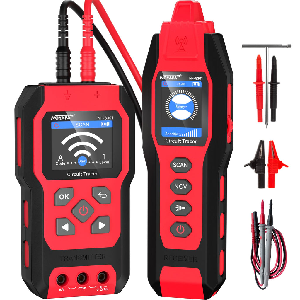 Kabelsuchgerät mit Digitalmultimeter, 8-stufiger Empfindlichkeit, für Wand- und Erdkabel sowie Sicherungs- und Bewässerungsleitungen