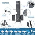 Styroporschneider Modell 7 Profi 260 W, 1300 mm Schnittbreite, Komplettset mit 5 Schneidedrähten, Styrogrips und Gerüsthalterung