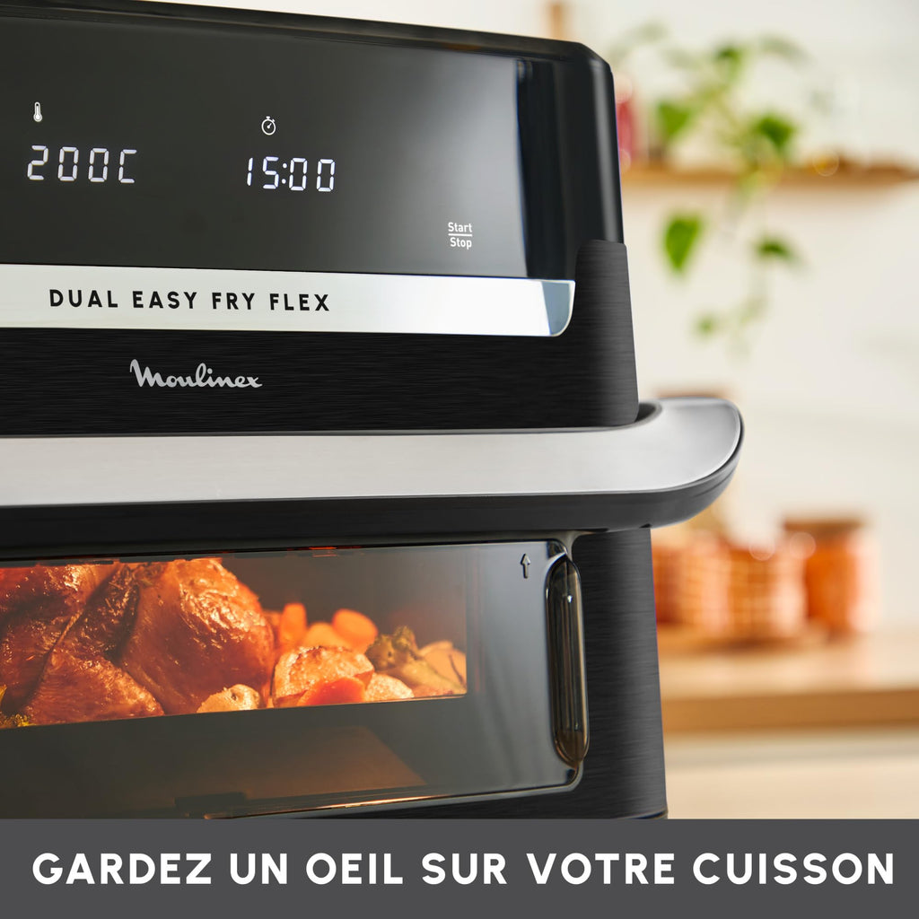 Friteuse sans huile Easy Fry Dual Flex EZ9228F0 9L double zone avec séparateur amovible 2700W