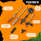 Benzin-Motorsense 4in1 Multitool 52 ccm 3 PS Kombigerät mit Fadenkopf, Langastschneider und Heckenschere