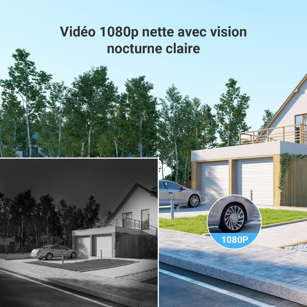 Visiophone connecté WiFi CP5 écran tactile 7 pouces installation 2 fils 1080p audio bidirectionnel vision nocturne