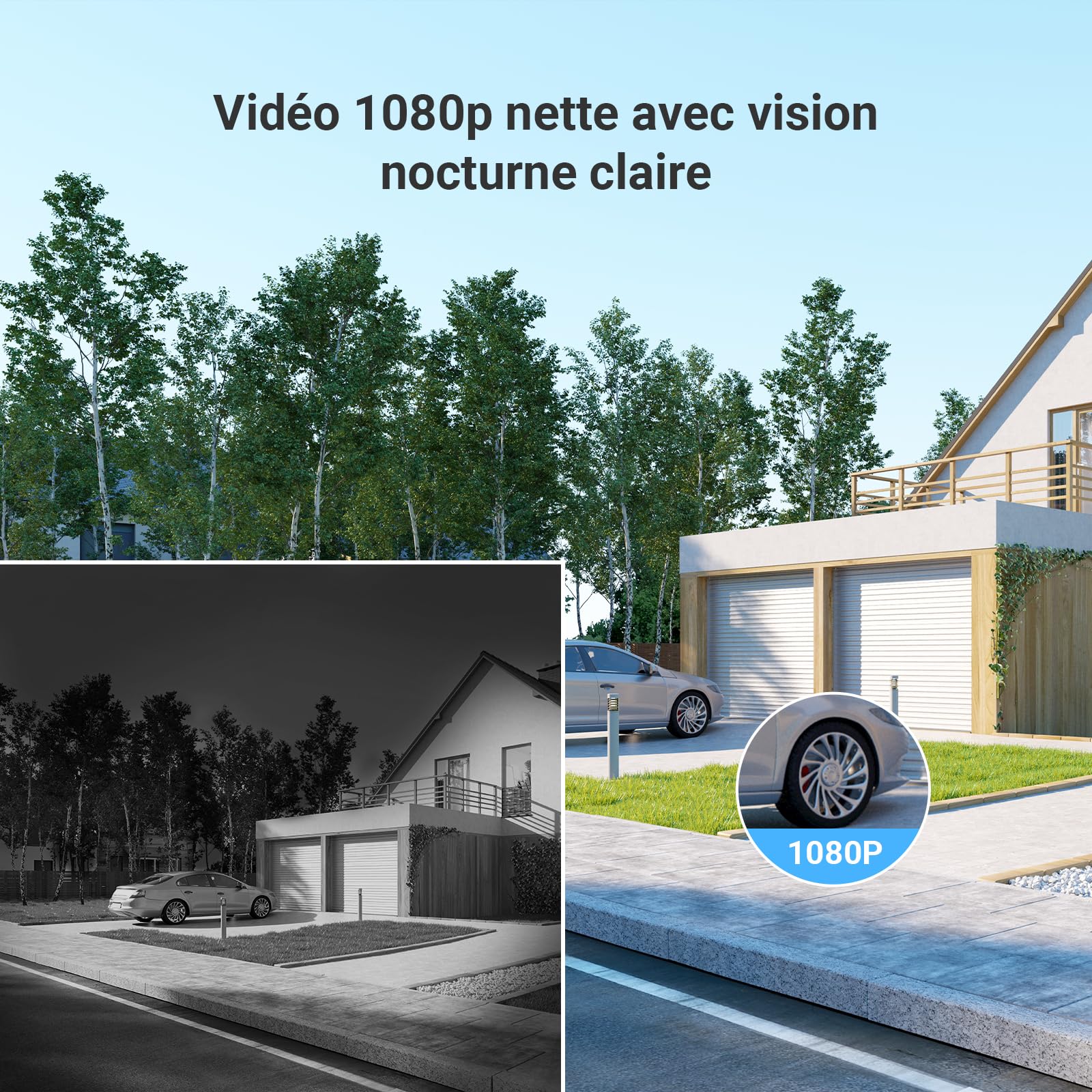 Visiophone connecté WiFi CP5 écran tactile 7 pouces installation 2 fils 1080p audio bidirectionnel vision nocturne