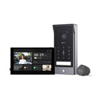 Video-Türsprechanlage 4K mit 8 Zoll Touchscreen 2-Wege-Audio 7-in-1-Zutrittskontrolle Gesicht Handfläche RFID QR-Code Passwort