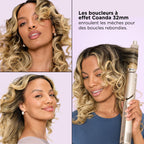 Air styler et sèche-cheveux FlexStyle HD446SLEU 5-en-1 avec boucleurs automatiques brosse plate brosse ovale diffuseur et concentrateur