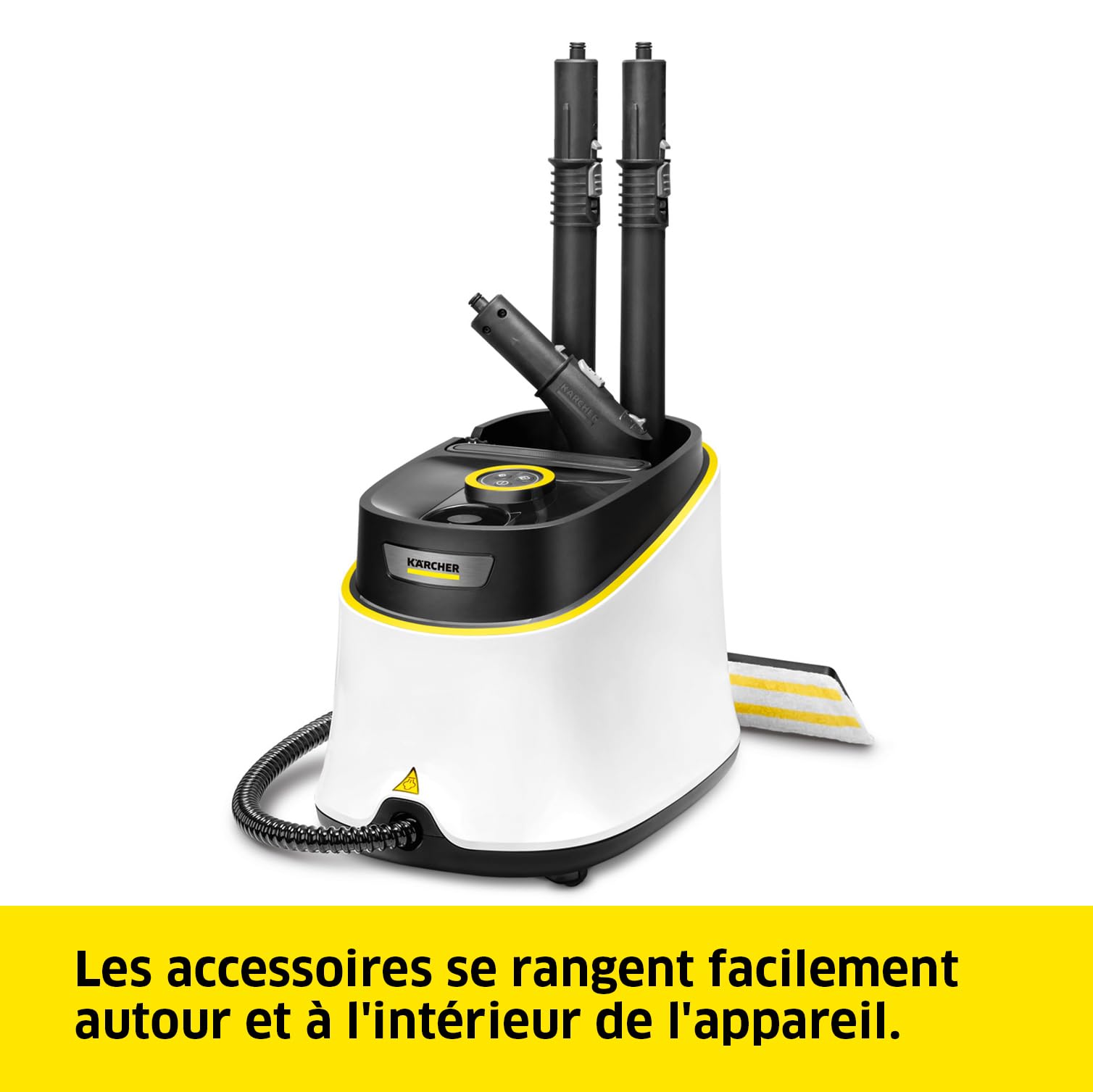 Nettoyeur vapeur SC 3 Deluxe 1900W pression vapeur 3,5 bar réservoir 1L avec kit nettoyage sol et buses