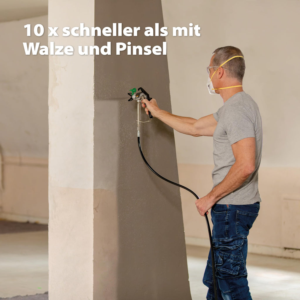 Airless Farbsprühsystem Control Pro 250 M mit 110 bar Druck und 9 m Schlauch für Wandfarben, Lacke und Lasuren