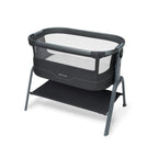 Baby Beistellbett Iora² von 0-6 Monaten mit CloudCore-Matratze, 5 Höhenstufen und Easy Slide, klappbar mit Rollen und Tragetasche, Elegance Graphite