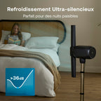 Ventilateur sans pales FlexBlade sur pied double direction oscillation 90° 5 vitesses minuterie télécommande magnétique