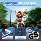 Trampolin Ø 305 cm Komplettset mit Sicherheitsnetz, Leiter und Randabdeckung, TÜV SÜD GS zertifiziert
