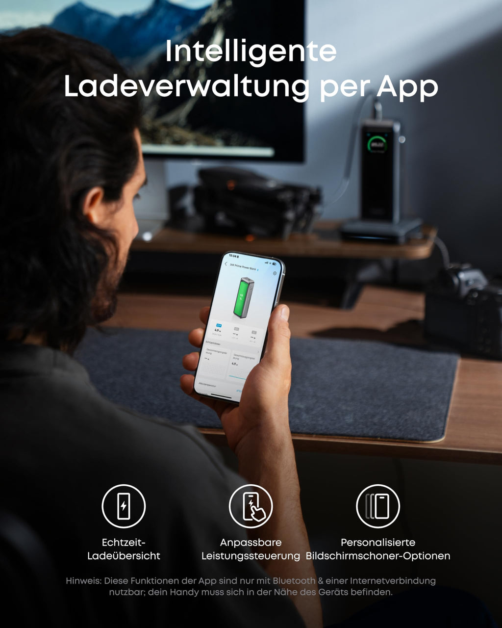 Powerbank 26250 mAh 300 W Maximalleistung 140 W USB-C Schnellladung bidirektionales Laden mit Display 99,75 Wh
