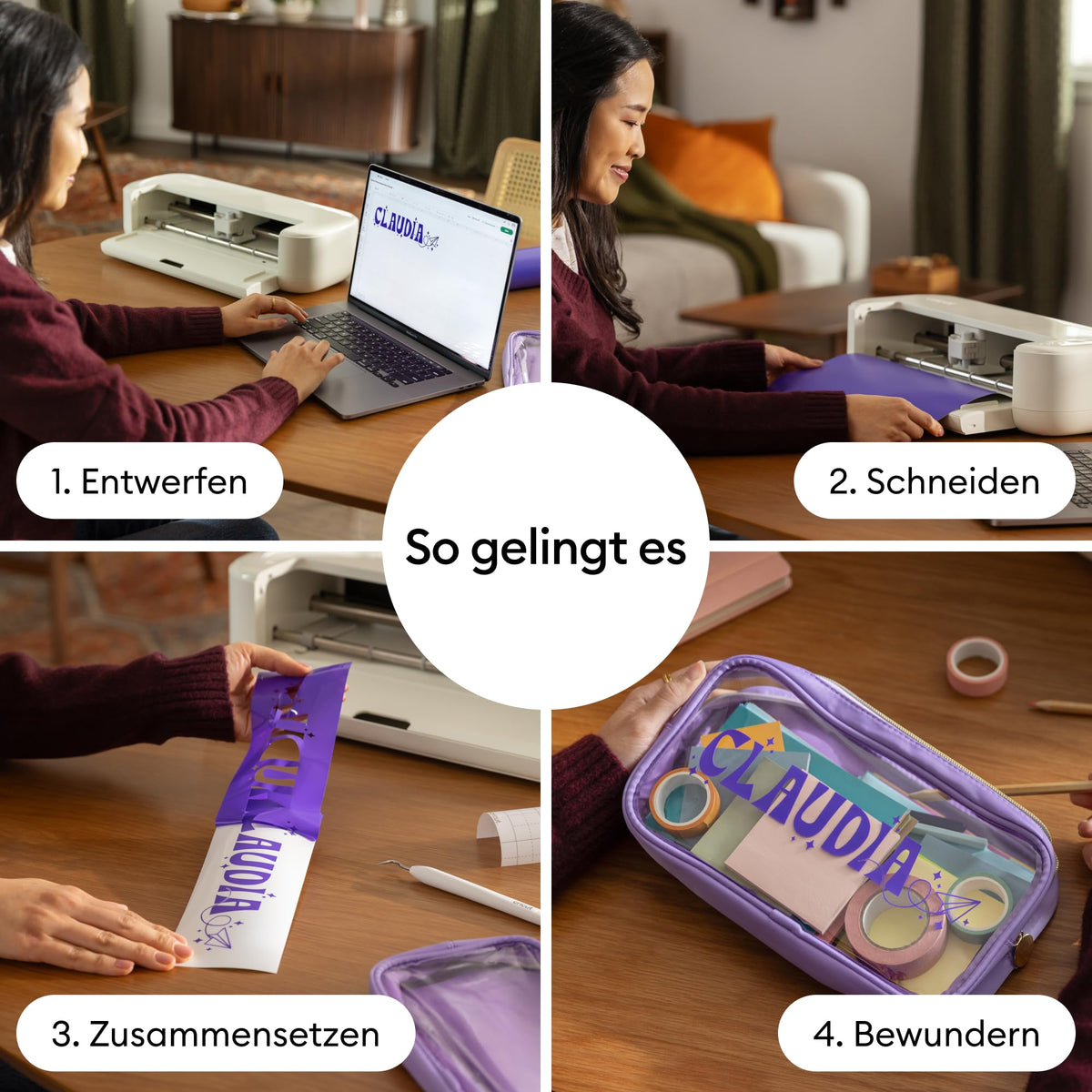 Schneidemaschine Explore 5 30,5 cm mit 6 Werkzeugen Deluxe Bundle mit Smart Vinyl Smart Iron-On Karton und EasyPress Mini