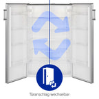 Kühlschrank ohne Gefrierfach 242 L, 143 cm hoch, Energieklasse E, 0 °C bis +8 °C, leise 40 dB, inox