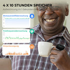 Finger Pulsoximeter O2Ring-S für die Schlafüberwachung mit Vibrationsalarm, 24 Std Akkulaufzeit, Bluetooth und 4 x 10 Std Speicher