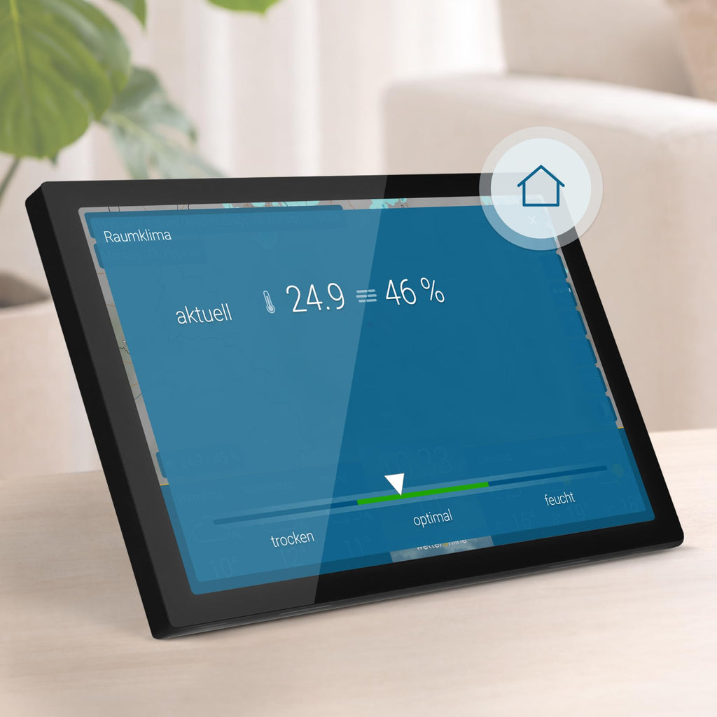 WLAN-Wetterstation wetteronline home 4 mit WetterRadar und 11-Zoll-Full-HD-Display, 14-Tage-Vorhersage und Unwetterwarnungen