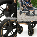 Poussette bébé 3 en 1 ESME système de voyage avec siège auto MINK PRO i-Size 40-75 cm pliable jusqu'à 25 kg