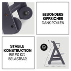5-in-1 Hochstuhl Beta+ Newborn Set mit Deluxe Bouncer, Sitzpolster und Essbrett, aus FSC-zertifiziertem Buchenholz, Dark Grey
