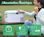 Glacière électrique à compression 12,8L avec alimentation 12V 24V 220V refroidissement jusqu'à -18°C