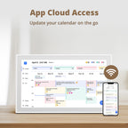 Digitaler Wandkalender 15,6 Zoll FHD Familienplaner mit 32GB Speicher und Wandhalterung, Touchscreen Tischkalender
