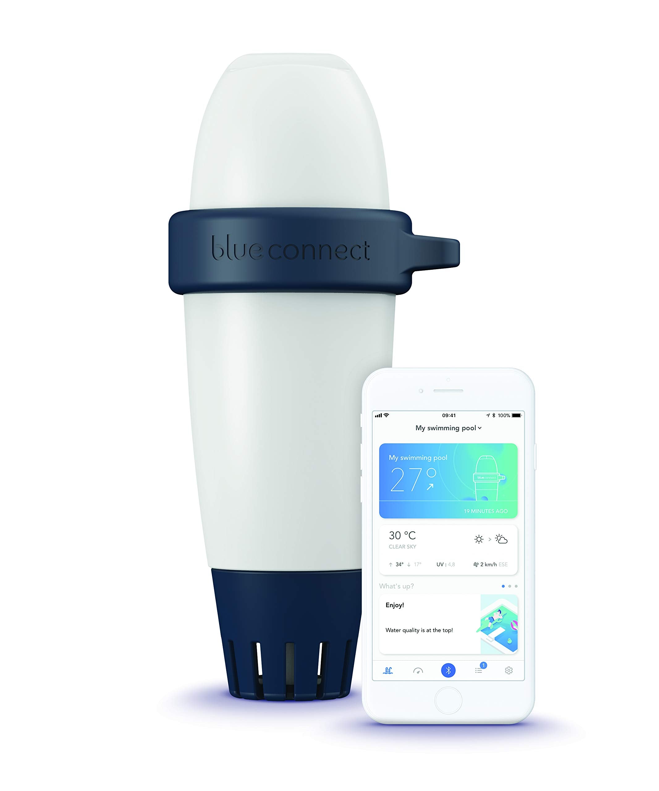 Analyseur d'eau piscine Blue Connect Go 73014 avec capteur 3 en 1 pH température Redox Bluetooth