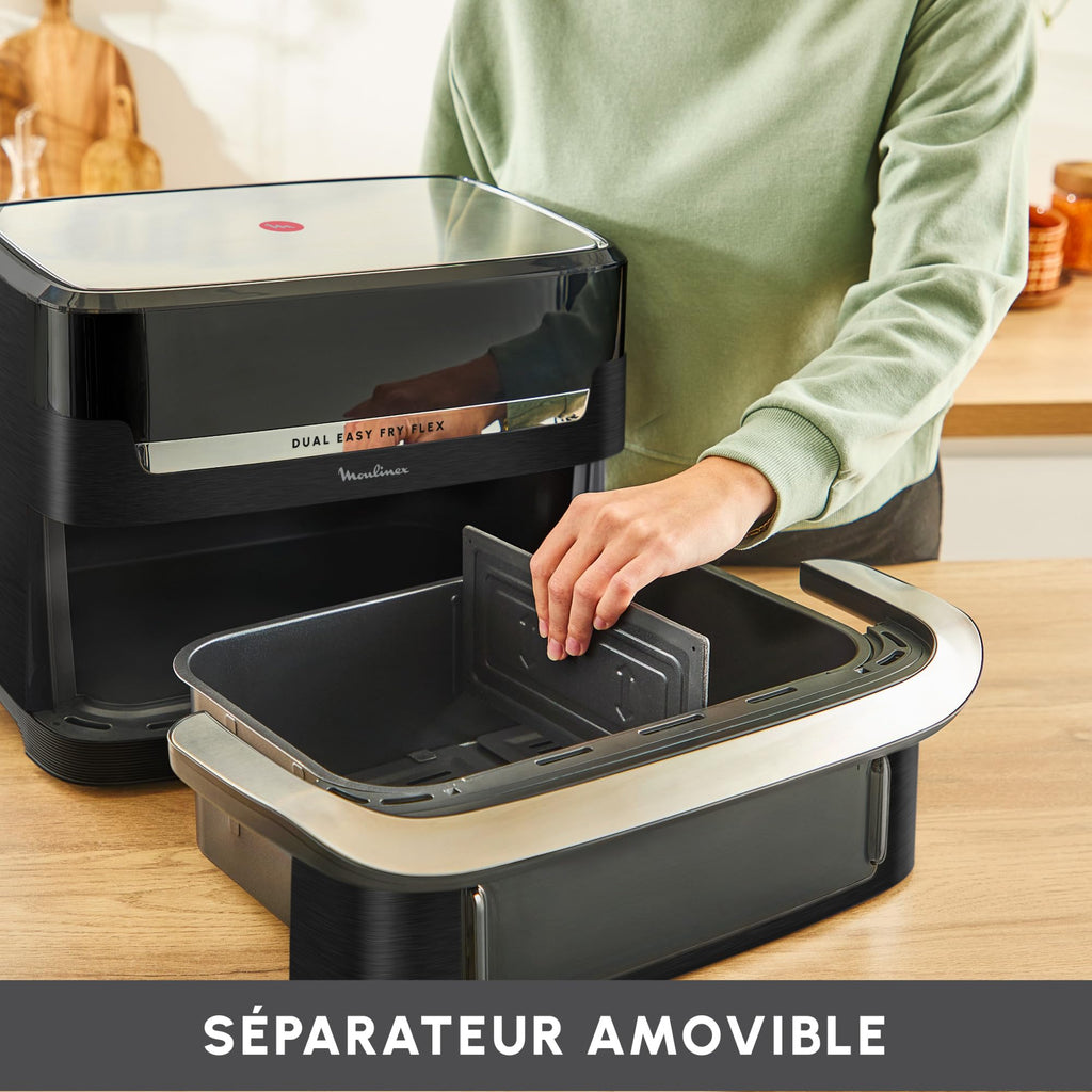 Friteuse sans huile Easy Fry Dual Flex EZ9228F0 9L double zone avec séparateur amovible 2700W