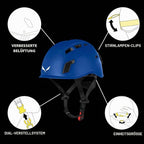 Klettersteig-Komplettset mit Helm Toxo 3.0 und Attac Set, für 40-120 kg, aus Aluminium