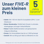 Hubwagen 2500 kg aus Stahl mit 1150 mm Gabellänge und Polyurethan-Lenkrädern für Euro-Paletten