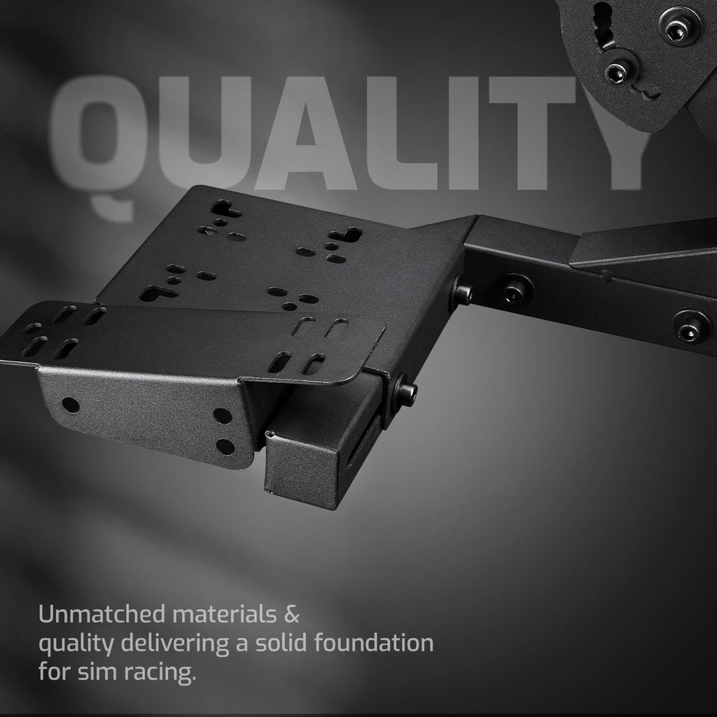 Lenkradständer Wheel Stand 2.0 mit Gaming-Sitz-Schale, zusammenklappbar, kompatibel mit Logitech, Thrustmaster und Fanatec