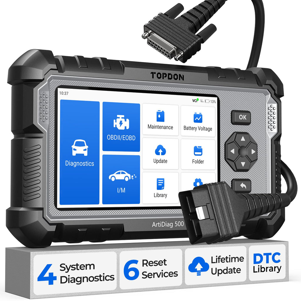 Valise diagnostic auto AD500 OBD2 4 systèmes moteur ABS SRS transmission écran 5 pouces réinitialisation service