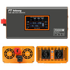 Convertisseur 12V 220V pur sinus 2000W avec puissance crête 4000W 2 prises CA port USB écran LCD et télécommande