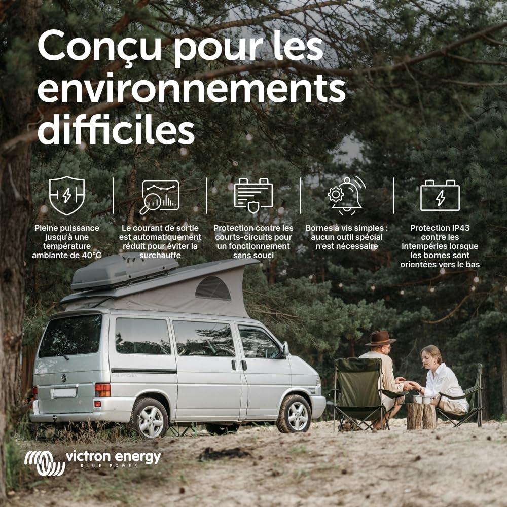 Chargeur CC-CC Orion-Tr Smart 12/12-Volt 30A 360W non isolé avec Bluetooth pour batteries plomb-acide et lithium