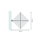 Séchoir à linge mural pliable gain de place WallFix 475924 24 m en métal résistant aux UV avec boîte de protection