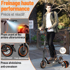 Trottinette électrique adulte T3 350W 36V 7.8Ah 25 km/h pliable pneus nid d'abeille autonomie 35 km charge 120 kg