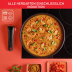 Topf- und Pfannenset 20-teilig mit abnehmbarem Griff, Edelstahl, Induktion, Antihaftversiegelung