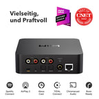 Musik-Streamer ASR002 für Stereoanlagen mit AirPlay 2 Spotify Connect Hi-Res 192 kHz 24 Bit WLAN und Ethernet