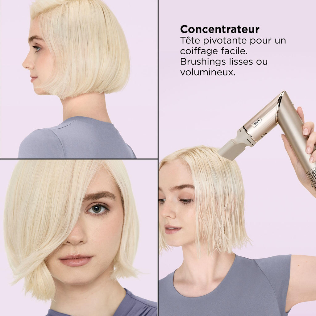 Air styler et sèche-cheveux FlexStyle HD446SLEU 5-en-1 avec boucleurs automatiques brosse plate brosse ovale diffuseur et concentrateur
