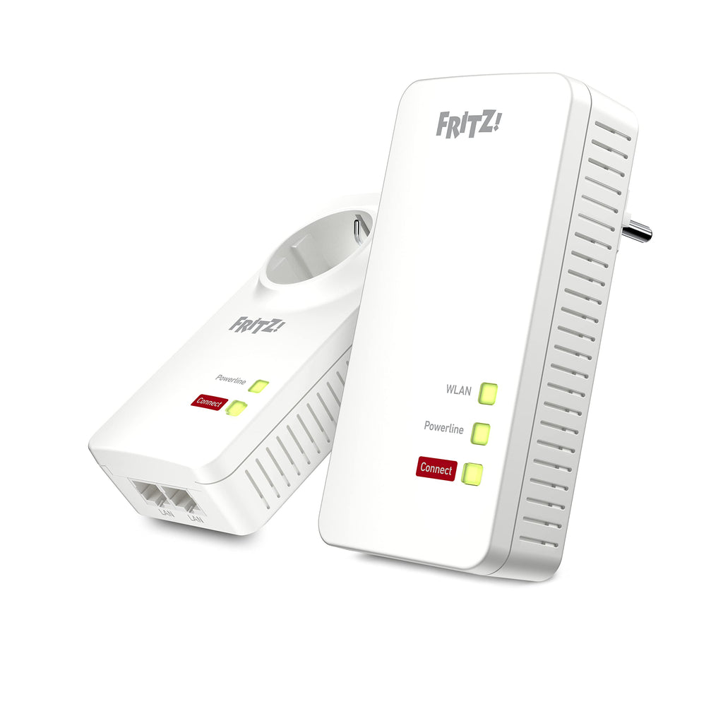 Powerline WLAN Set FRITZ!Powerline 1260 mit 1220 Adapter, Mesh Wi-Fi 5 bis 1,2 GBit/s, 3x Gigabit-LAN, WPA2
