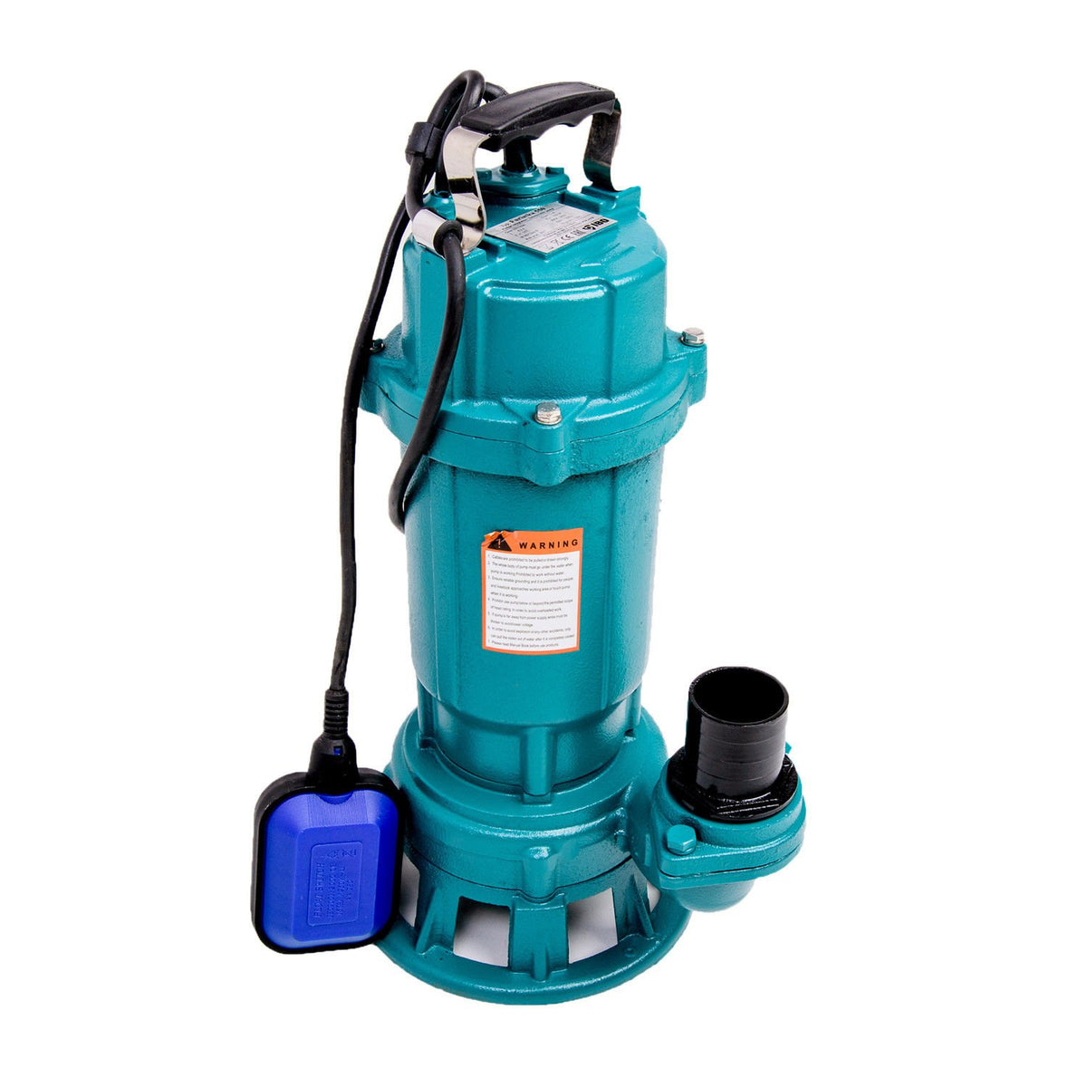 Fäkalienpumpe 1500 W mit Zerkleinerer und Schwimmer, Tauchpumpe 230 V, 300 L/min, 18 m Hubhöhe, inkl. 2"""" Kupplung und 30 m Schlauch