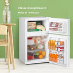 Réfrigérateur Congélateur Combiné 87L RCT87WH2(E) 2 Portes Avec Éclairage Intérieur et Porte Réversible