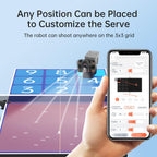 Tischtennisroboter Nova S Pro mit App- und Fernbedienungssteuerung, 264 Übungsprogramme, 21 Geschwindigkeits- und Rotationsstufen