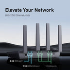 Routeur WiFi 6 GL-MT6000 Flint 2 Double Bande 8 Flux 6 Gbit/s Avec Ports Ethernet 2,5G et VPN WireGuard