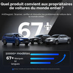 Valise diagnostic auto AD500 OBD2 4 systèmes moteur ABS SRS transmission écran 5 pouces réinitialisation service