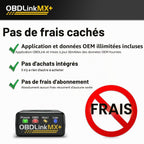 Scanner diagnostic auto OBD2 MX201 compatible iOS Android Windows avec lecture des données en temps réel