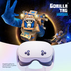 VR-Headset Meta Quest 3S 128 GB mit Gorilla Tag Cardboard Monkenaut Bundle, Virtual Reality ohne Kabel und Snapdragon XR2 Gen 2